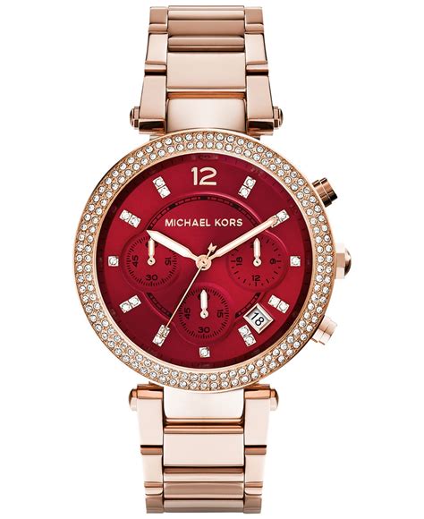 michael kors parker rose gold macys|Michael Kors parker rose goldtone.